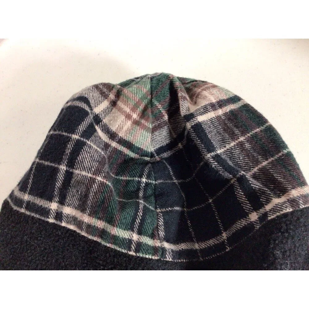 Vermont Flannel Company Plaid Winter Hat Beanie Kids Youth Medium